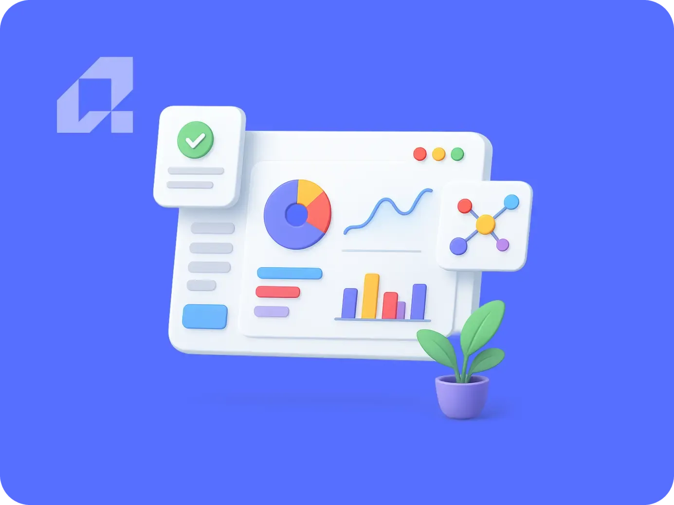 Real estate AI voice agents dashboard with analytics and colorful data visualizations.