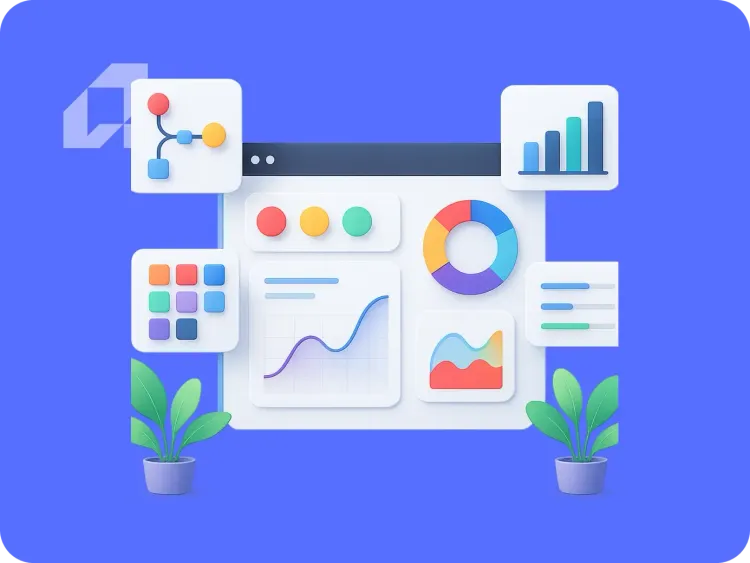 AI tools for B2B sales analytics and conversion optimization visualized in a modern workspace.