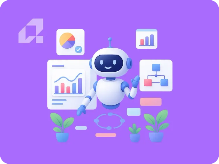 Robot RPA wspierający automatyzację procesów i efektywność biznesową.