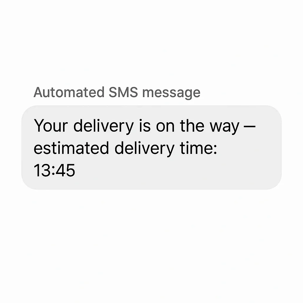 Automatic message example