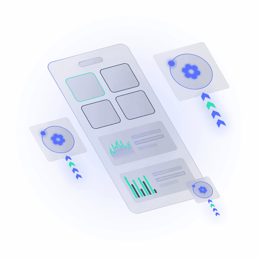 Ikonografia wireframe w kolorystyce iMakeable