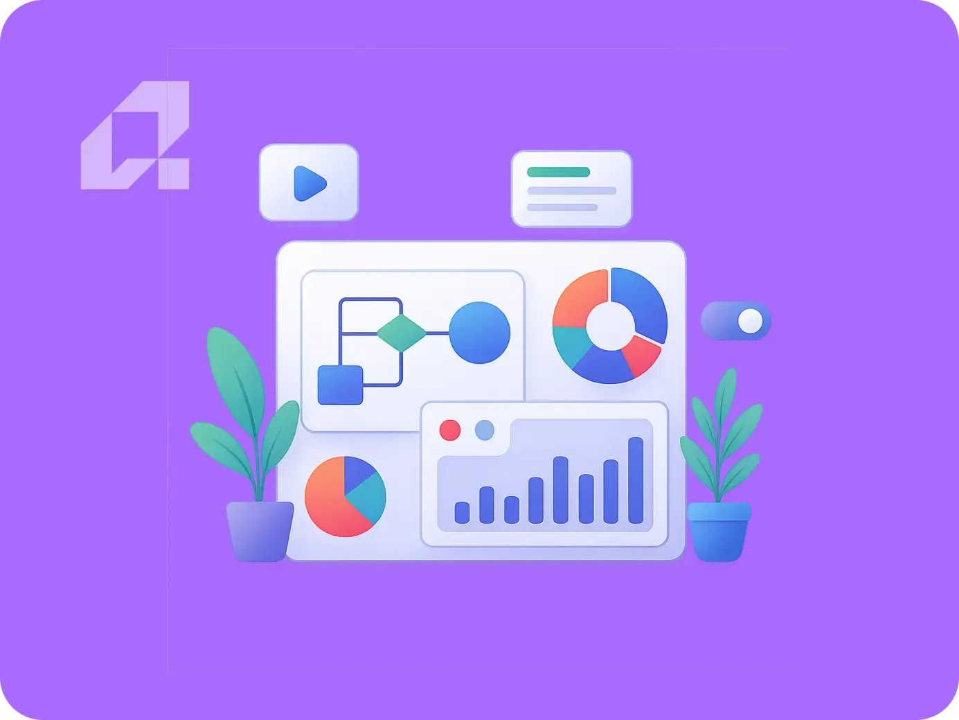 Kiedy unikać automatyzacji procesów? Zapobiegaj stratom! Ikona przedstawiająca procesy automatyzacji, analizy danych i unikania nadmiernej automatyzacji.