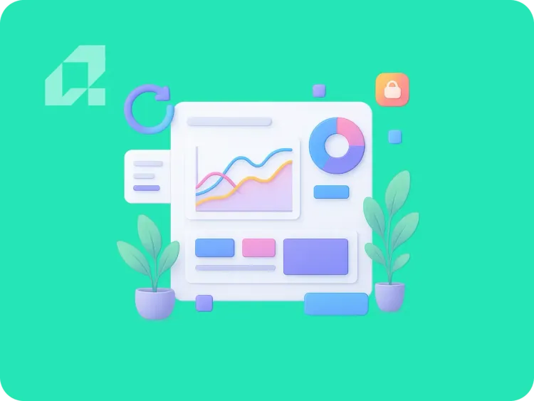 Headless CMS: Empowering Marketing with Flexible Content Models Colorful illustration representing data analytics and content management for headless CMS applications.
