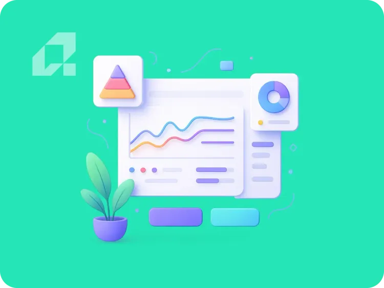 Automate Reporting: Create Monthly Reports in Just One Hour Colorful illustration of automated reporting tools and charts for efficient monthly report generation.