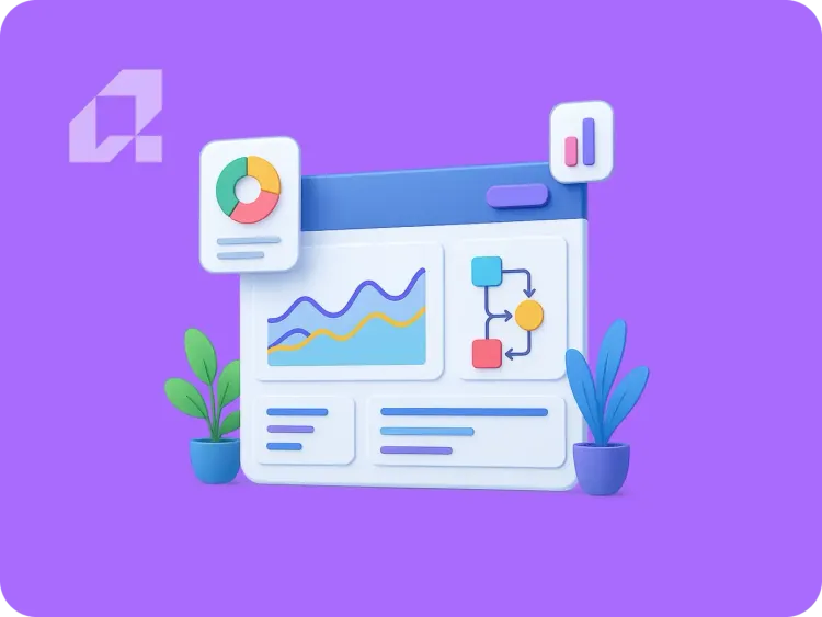 Koszty automatyzacji procesów: pełny przewodnik po TCO Przewodnik po kosztach automatyzacji procesów i TCO - wizualizacja danych i procesów.