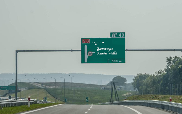 An example of font design not used in road signs